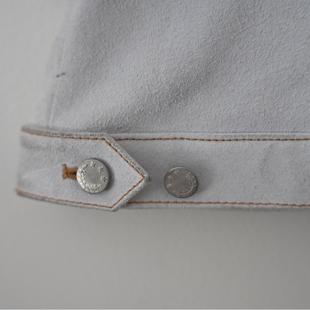 Vintage NWT Braefair Women's Sm Genuine Leather Set - Skirt & Vest White Suede - Picture 9 of 16